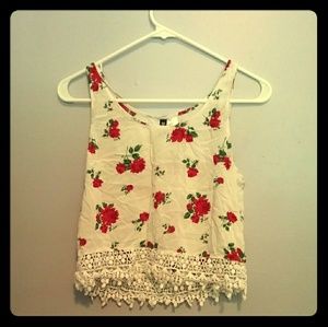 Rose crop top